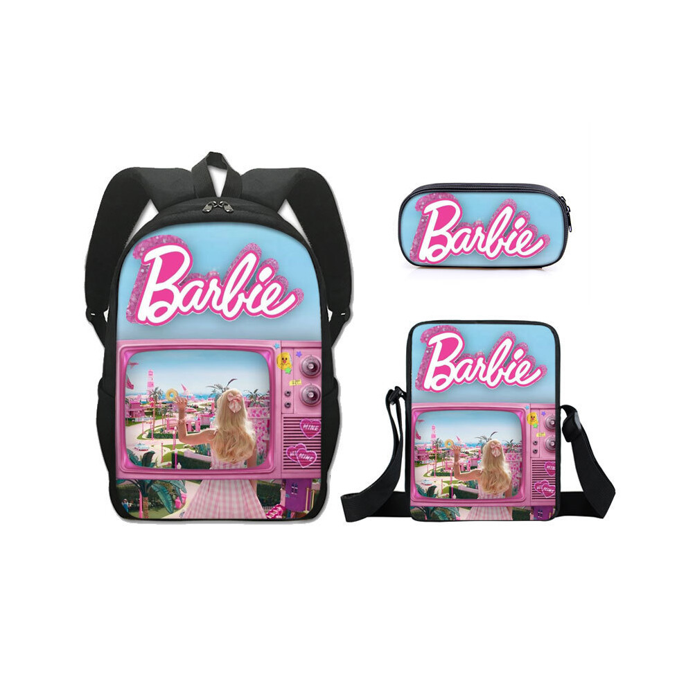 (22, 3-piece Set) Barbie Princess School Backpack Set with Pencil Case and Crossbody Bag-image-OPC-PHRC8HH-NEW