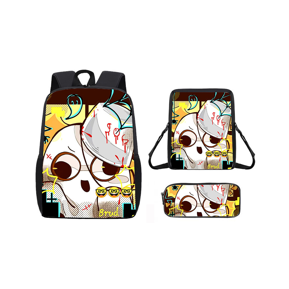 (13, Pencil Case) Rhythm Box Sprunki Student School Backpack Set of 3 Lightweight-image-OPC-PHRC925-NEW