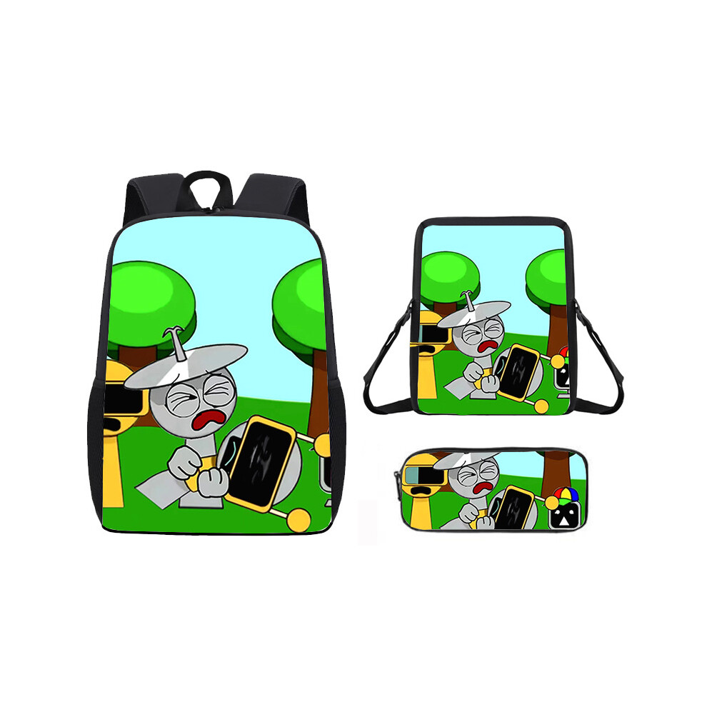 (10, Pencil Case) Rhythm Box Sprunki Student School Backpack Set of 3 Lightweight-image-OPC-PHRC927-NEW