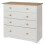 4 Drawer Chest - MDF/MDP - 80 x 38 x 80.2 cm - Soft White/Oak 1
