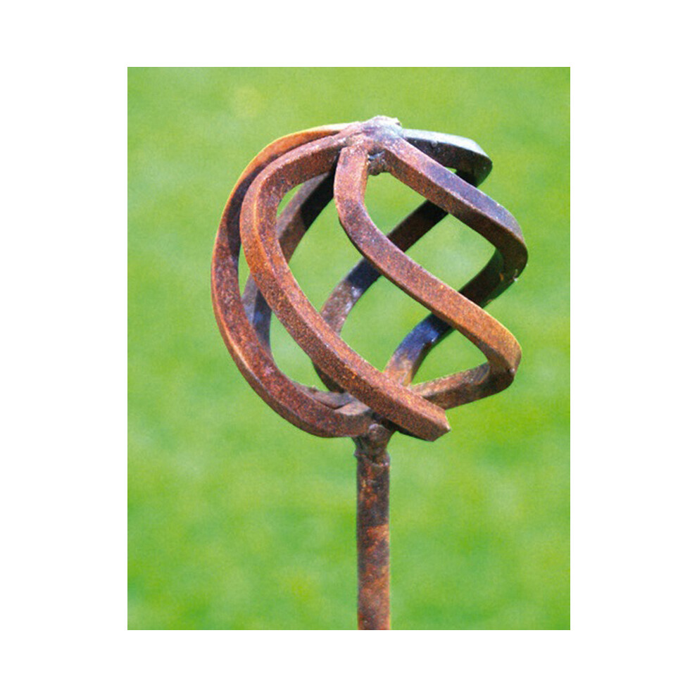 Cage Ball Pin Large (70Mm) Support 5Ft (Bare Metal/Natural Rust) (Pack Of 3) - Steel - H154.2 Cm 9556787604692