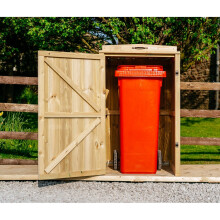 Chatburn Single Wheelie Bin Store - Timber - L64 x W63 x H120 cm - Fits 1 x 140L Wheelie Bins
