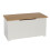 Colorado Ottoman - MDF/MDP - 80 x 38 x 41 cm - Soft White/Oak 4