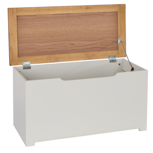 Colorado Ottoman - MDF/MDP - 80 x 38 x 41 cm - Soft White/Oak 2