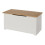 Colorado Ottoman - MDF/MDP - 80 x 38 x 41 cm - Soft White/Oak 1