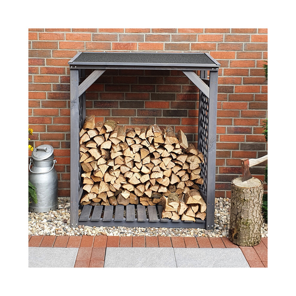 Speyer Modern Firewood Log Store - Timber - L68 x W119.5 x H148 cm - Grey-image-OPC-PHRCC5M-NEW