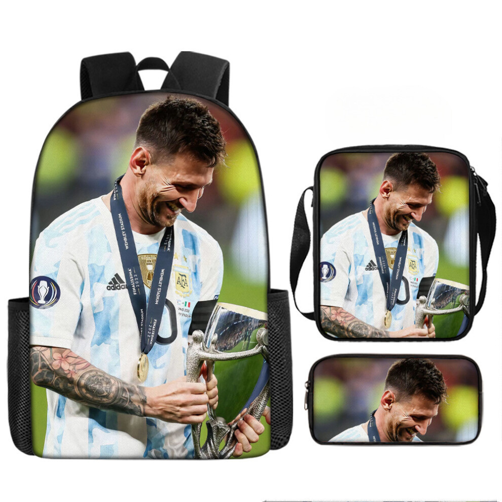 (Style 19, 17" backpack) Football World Cup Periphery Student Backpack, Messi Backpack, Large Capacity Polyester Lightweight Backpack Computer Bag Set-image-OPC-PHRCC9N-NEW