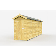 4 x 18 Feet Apex Shed - Single Door Without Windows - Wood - L533 x W118 x H217 cm