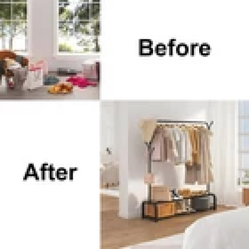 Heavy Duty Double Clothes Rail Hanging Rack Garment Display Stand 1