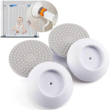 (As show, One size) 4 Security Protection Pads Compatible With Stair Gate Door Gate And Stairs Grille Clamp Feet