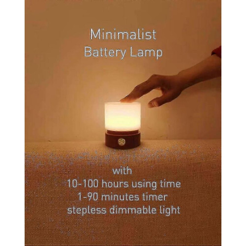 Timer Night Light, Bedside Table Lamp, Baby Breastfeeding, Dimmable, Battery Operated, Warm Light - JA 2