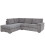 Snugg Furniture (Left Hand, Grey) Amalfi Full Back Fabric Corner Sofa 1
