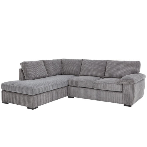 Snugg Furniture (Left Hand, Grey) Amalfi Full Back Fabric Corner Sofa