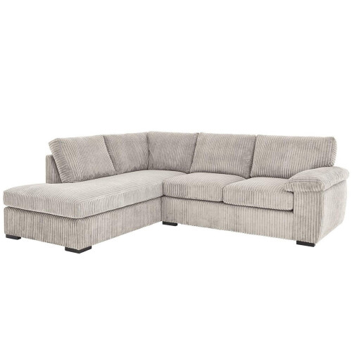 Snugg Furniture (Left Hand, Cream) Amalfi Full Back Fabric Corner Sofa