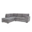 Snugg Furniture (Right Hand, Grey) Amalfi Full Back Fabric Corner Sofa 1