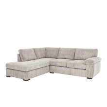 (Right Hand, Cream) Amalfi Full Back Fabric Corner Sofa