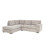 Snugg Furniture (Right Hand, Cream) Amalfi Full Back Fabric Corner Sofa 1