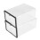 2pcs Clear Foldable Plastic Drawer Shoe Storage Case Stackable Box Organizer ,Black 1
