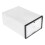 2pcs Clear Foldable Plastic Drawer Shoe Storage Case Stackable Box Organizer ,Black 3