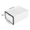 2pcs Clear Foldable Plastic Drawer Shoe Storage Case Stackable Box Organizer ,Black 5
