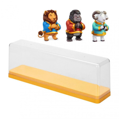 Action Figure Storage Box Dustproof Stackable Transparent Cartoon Figure Doll Display Case Yellow 2