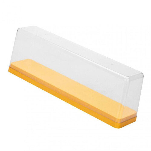 Action Figure Storage Box Dustproof Stackable Transparent Cartoon Figure Doll Display Case Yellow 1
