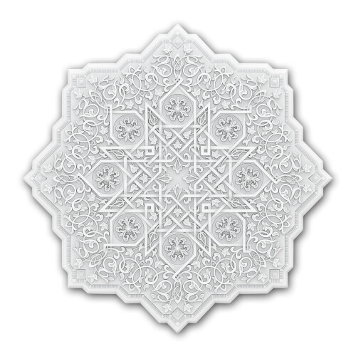 Profhome 156503 Ceiling rose Medallion Deco element moroccan style Ø 91,2 cm