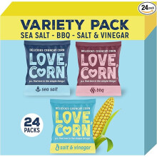 Variety Pack 8x Sea Salt, 8x BBQ, 8x Salt & Vinegar Healthy Snacks Ideal for Gluten Free & Vegan Diets Low Sugar Alternative for Crisps