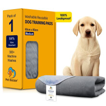 (1 Pack - Medium 60x90cm) Reusable Dog Training Pads, Washable Puppy Pads, Super Absorbent 60 x 90 cm