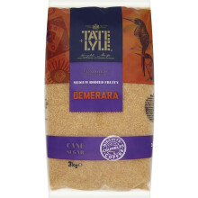 Tate & Lyle Demerara Sugar - 3kg | Medium‑crystal Light Brown Cane Sugar with Natural Caramel Notes