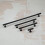 (160mm Handle) Matt Black Textured Cabinet Reeded T-Bar Handles 3