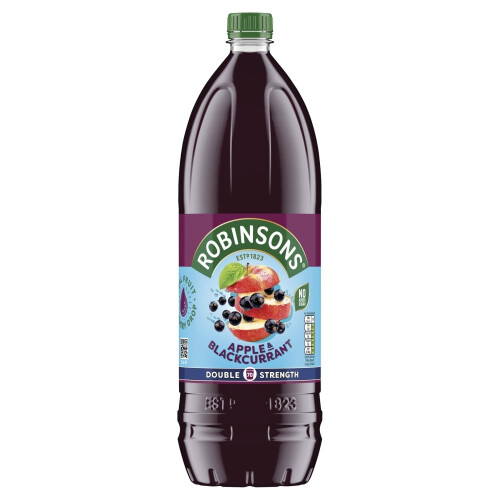 Robinsons Double Strength Apple & Blackcurrant No Added Sugar Squash 1.75L 1