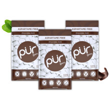 PUR Gum, Chocolate Mint, Sugar Free, Xylitol, 55 Pieces (Pack of 3)