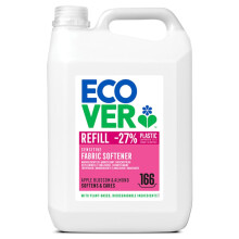 Ecover Fabric Softener Refill, Fabric Conditioner to Soften Your Clothes, Fresh Apple Blossom & Almond Scent 1 x 166 Washes, 1 x 5L