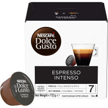 NESCAFÉ Dolce Gusto Espresso Intenso Coffee Pods - total of 48 Espresso Intenso Coffee pods- Medium Roast with Velvety Crema- Intensity 7 - (3 Packs)