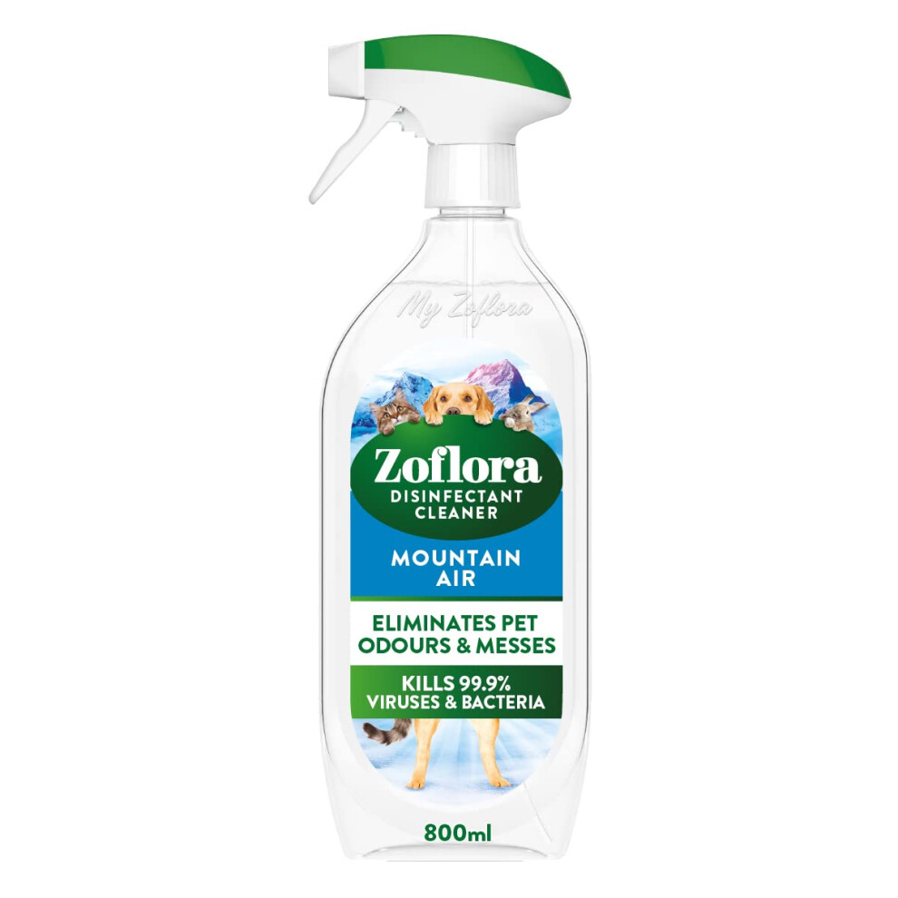 Zoflora Mountain Air Disinfectant Trigger Spray - 800ml, Kills 99.9% Bacteria