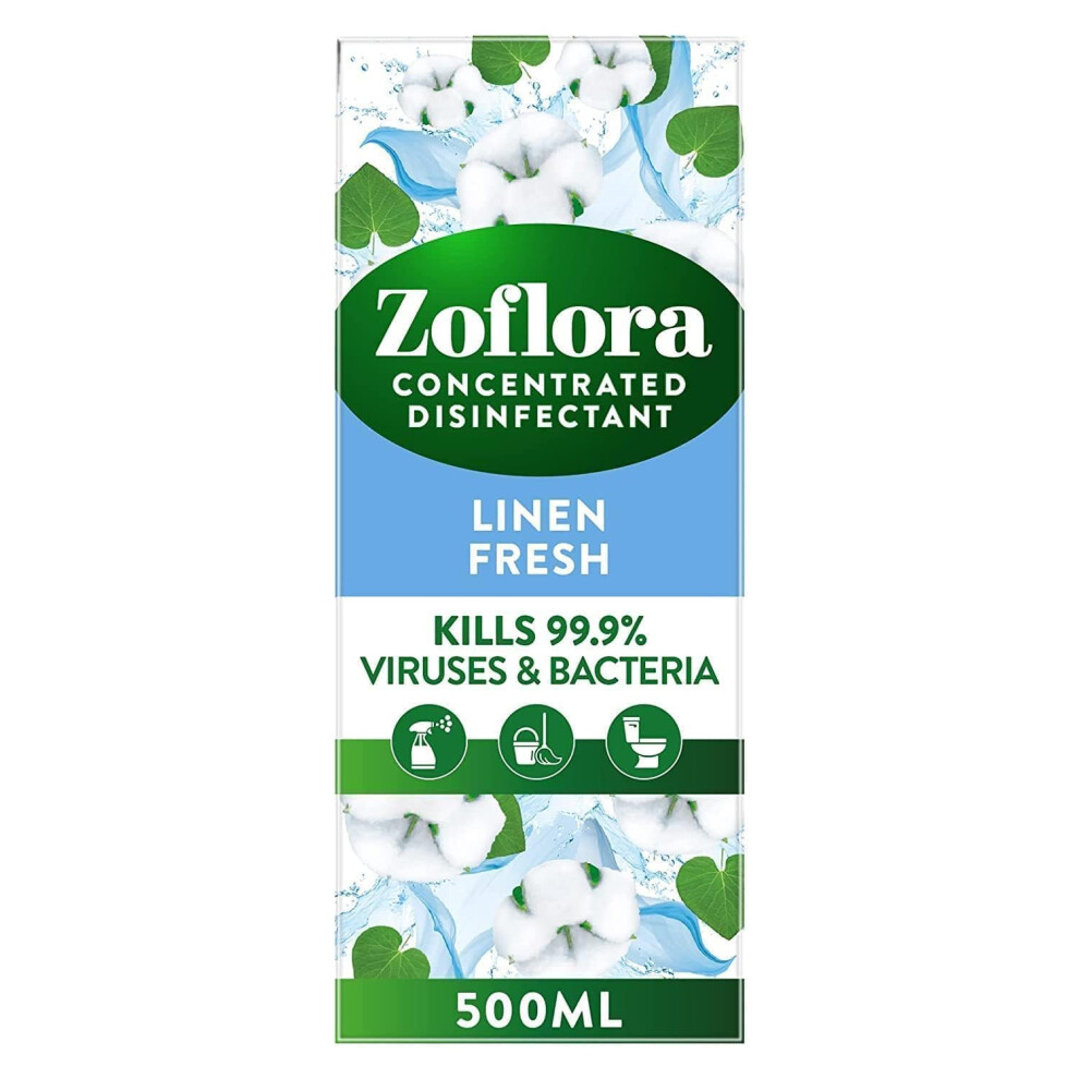 Zoflora Linen Fresh Disinfectant 500Ml, Kills 99.9% Bacteria