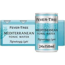 Fever-Tree Refreshingly Light Mediterranean Tonic Water 8 x 150ml (Pack of 3, Total 24 Cans)