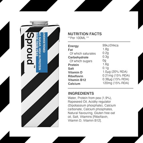 SPROUD Plant-Based Milk, Zero Sugar, Unsweetened, 6 x 1L 2
