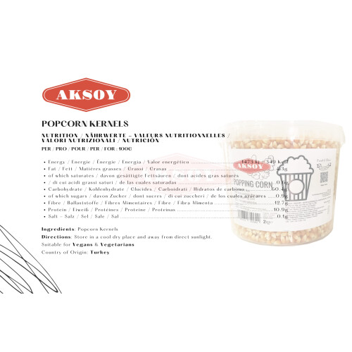 AKSOY Popping Corn Kernels - 4KG 2