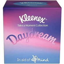 Kleenex Take a Moment Collection Tissues - 1 Cube Tissue Box - in Aid of Mind - Contains 4 Different Designs