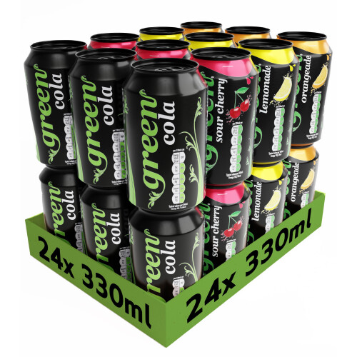 Green Drinks Variety Pack, 24 x 330ml, No Sugar