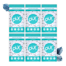PUR Gum, Wintergreen, Sugar Free, Xylitol, 55 Pieces (Pack of 6)