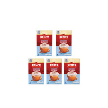 Kenco Unsweetened Cappuccino Instant Coffee Sachets 8x11.1g (Pack of 5, Total 40 Sachets, 444g)