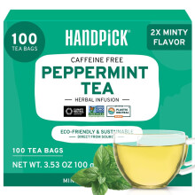 HANDPICK Peppermint Tea Bags, 100 Count, Pure Peppermint
