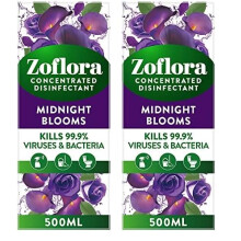 Zoflora Midnight Blooms Concentrated Multipurpose Disinfectant 500ml (Pack of 2)