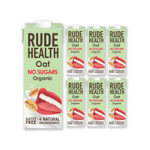 Rude Health Organic Oat Milk, No Sugar, 6 x 1 Litre, Dairy-Free