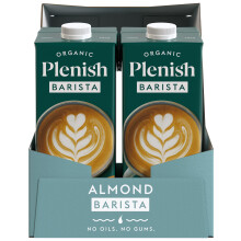 Plenish Barista Organic Almond Drink Long Life, 1L (Pack of 6)