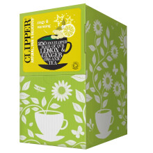 Clipper Organic Lemon & Ginger Tea Bags, Individually Wrapped, 250 Count
