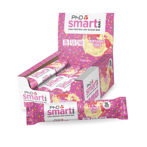PhD Nutrition PhD Nutrition Smart Protein Bar - Birthday Cake, 20g Protein, 12 Pack 1